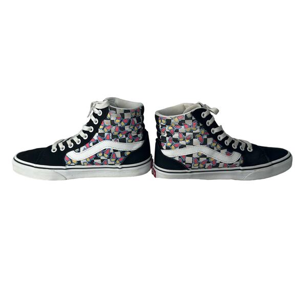 Vans Black and White High-Top Sneakers with Butterfly Design - Picture 5 of 9